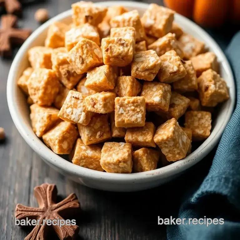 Spiced Pumpkin Delight Puppy Chow presentation