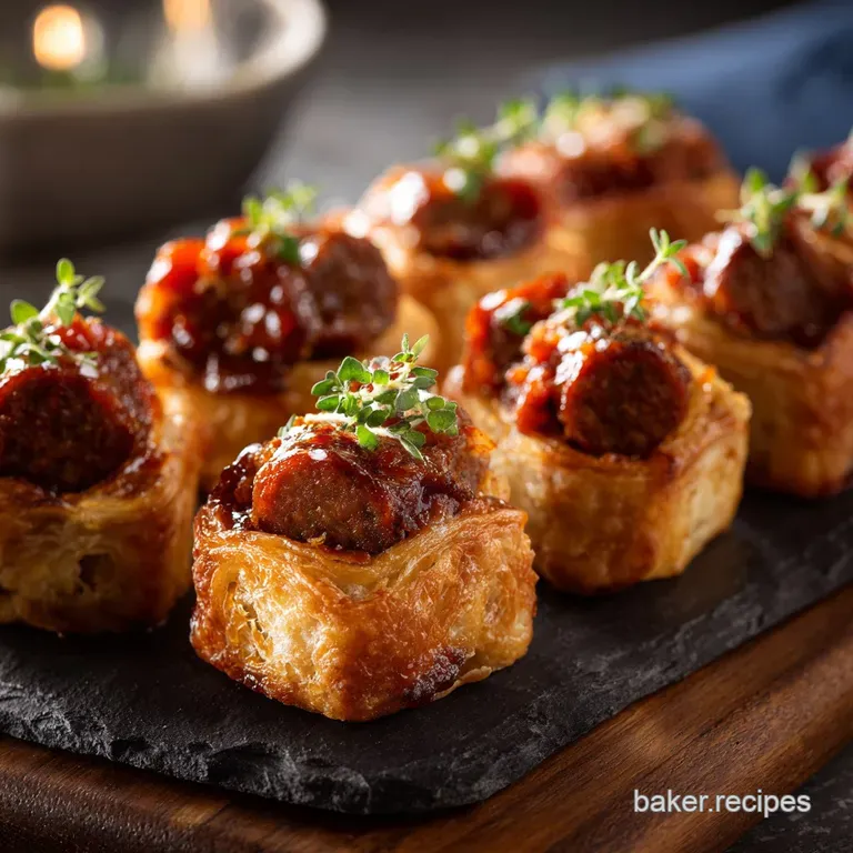 Game Day Snacks: Spicy Chorizo Apple Sausage Roll Bites presentation