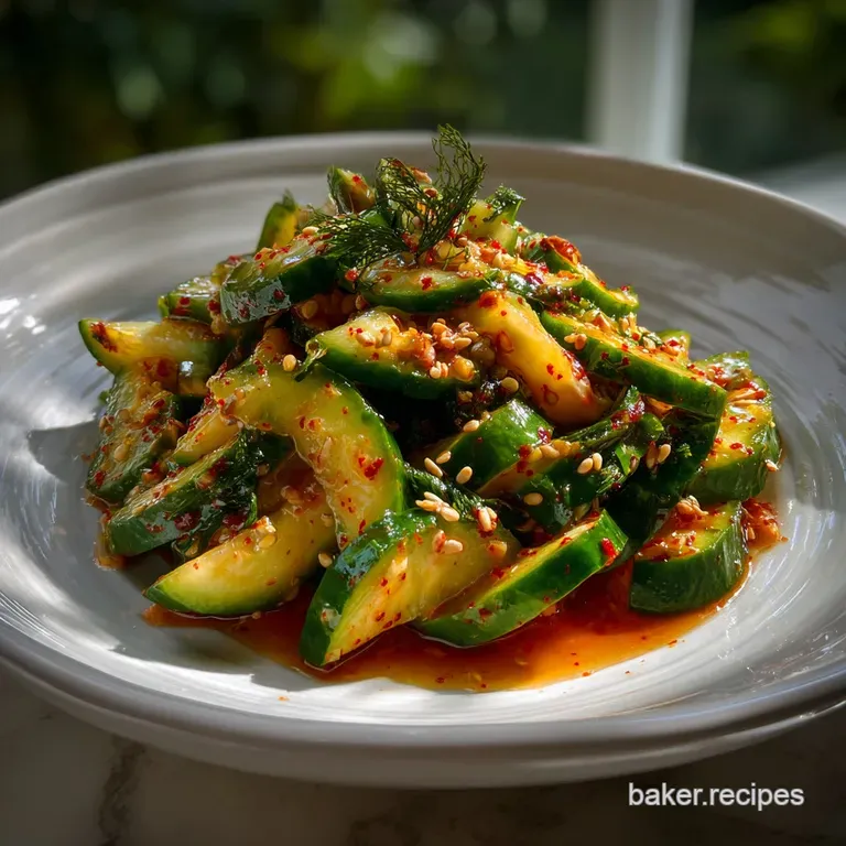 Spicy Korean Cucumber Salad Oi Muchim: Crispy Banchan