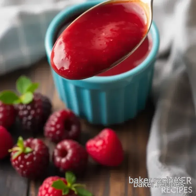 Spicy &amp Sweet Raspberry Chipotle Sauce presentation