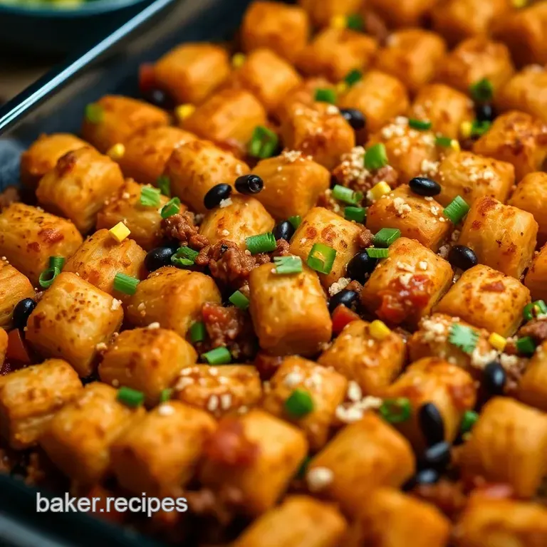 Spicy Taco Tater Tot Bake presentation