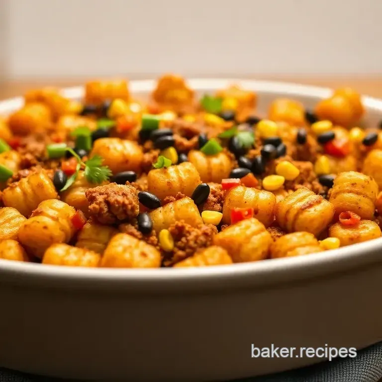 Spicy Taco Tater Tot Bake