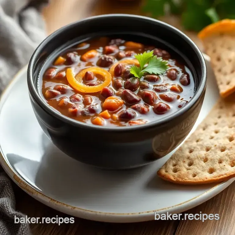 Sautéed Black Bean Tortilla Soup Delight presentation