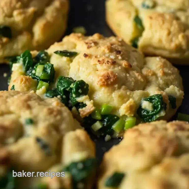 Spinach and Blue Cheese Biscuits presentation