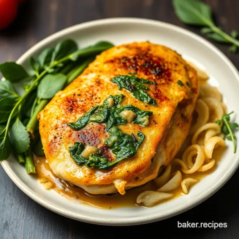 Spinach Ricotta Stuffed Chicken a Classic Comfort Food Upgrade presentation