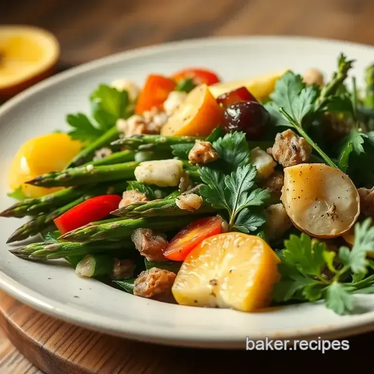 Zesty Quick Asparagus Salad with Fresh Vegetables
