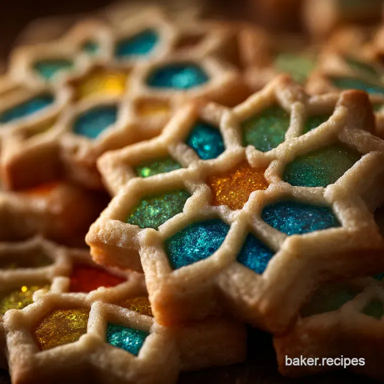 Christmas Cookies: Elegant Stained Glass Shortbread Biscuits