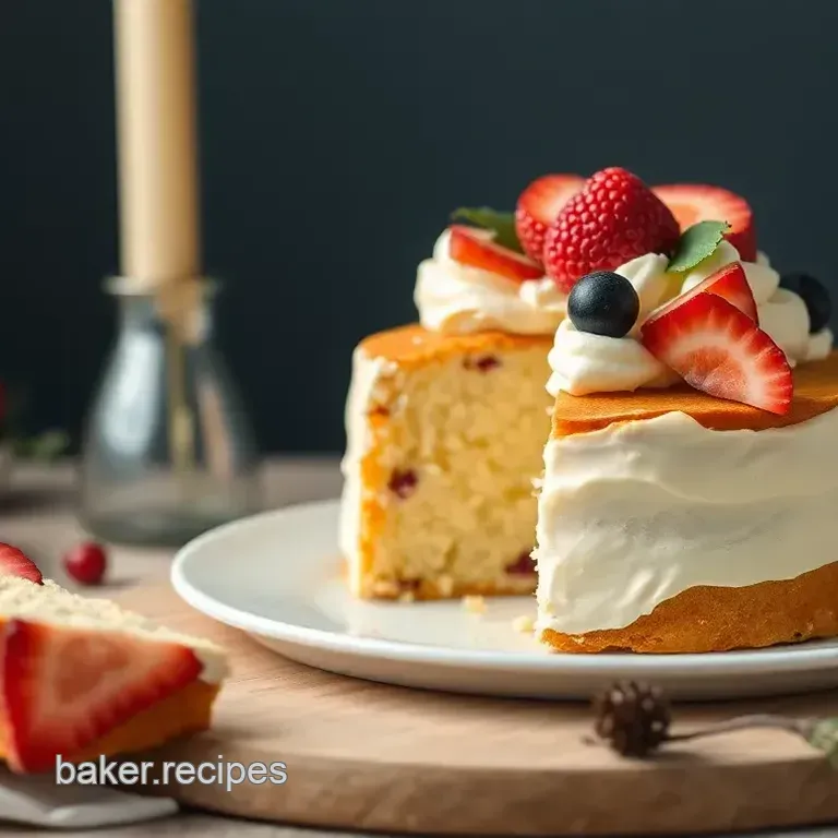 Festive Fruit-Infused Vanilla Cake