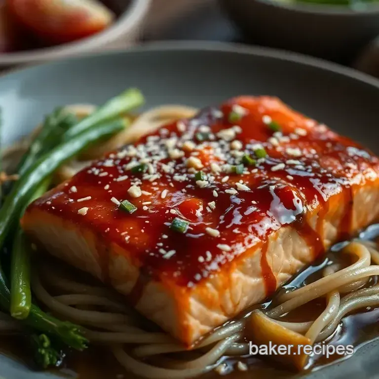 Sticky Ginger-Soy Salmon with Sesame Crunch