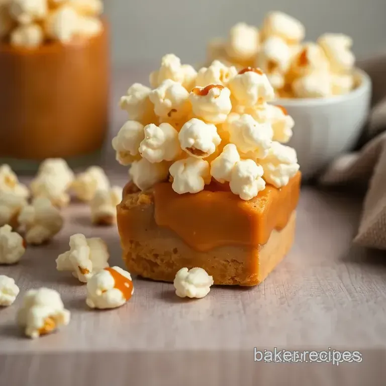 Popcorn Peanut Butter Caramel Treats: A Crunchy Sweet Delight presentation