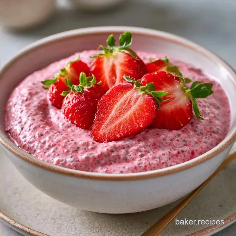 Creamy Strawberry Yogurt Chia Pudding