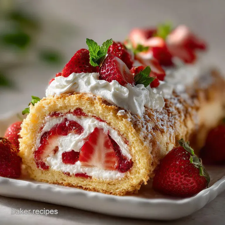 Strawberry Shortcake Roulade Recipe