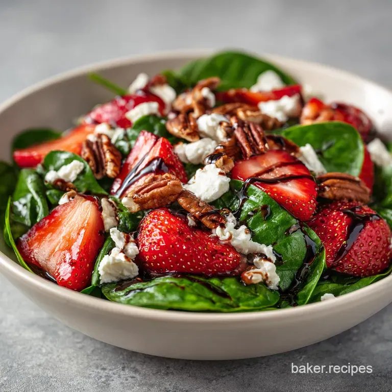 Strawberry Spinach Salad with Balsamic Dressing