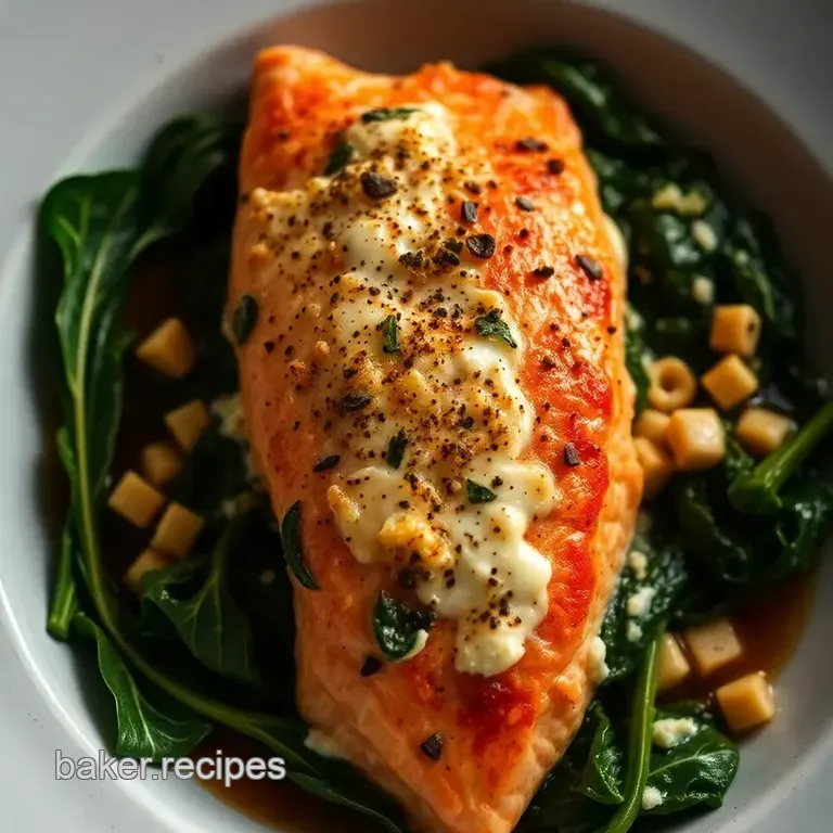 Stuffed Salmon Delight: a Tender Treat presentation