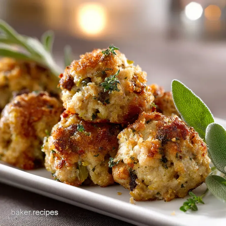 Stuffing Sausage Balls: the Great British Holiday Appetizer Recipe presentation