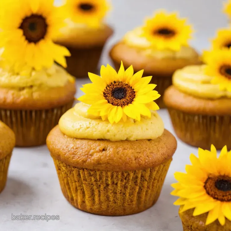 Sunflower Power Cupcakes presentation