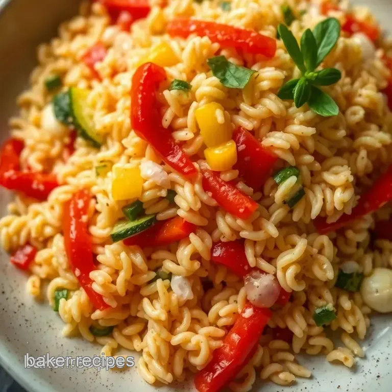 Sunshine Orzo: a Mediterranean Delight presentation