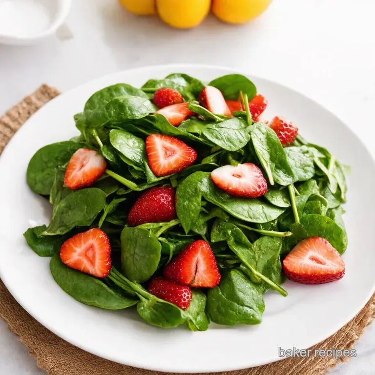Sunshine Spinach Strawberry Salad with Balsamic Glaze