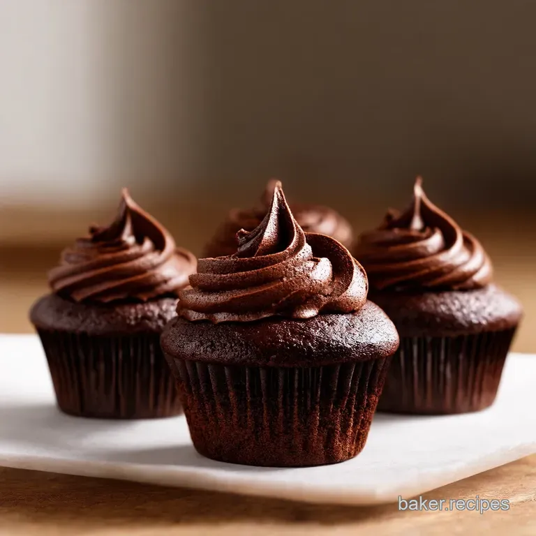 Super Moist Chocolate Cupcakes the Bakers Best Friend presentation