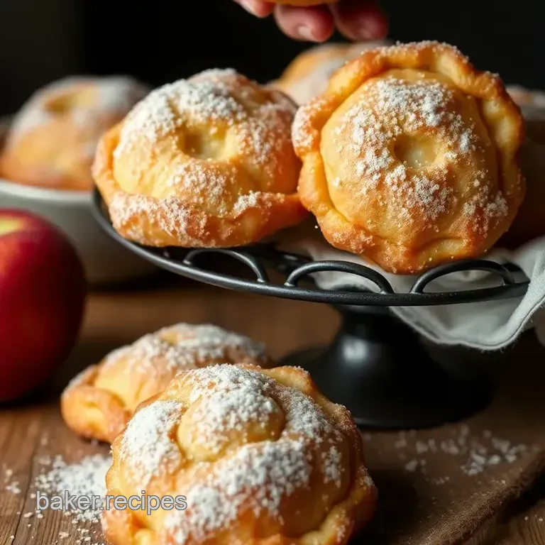 Fried Apple Beignets - Sweet and Fluffy Treats presentation