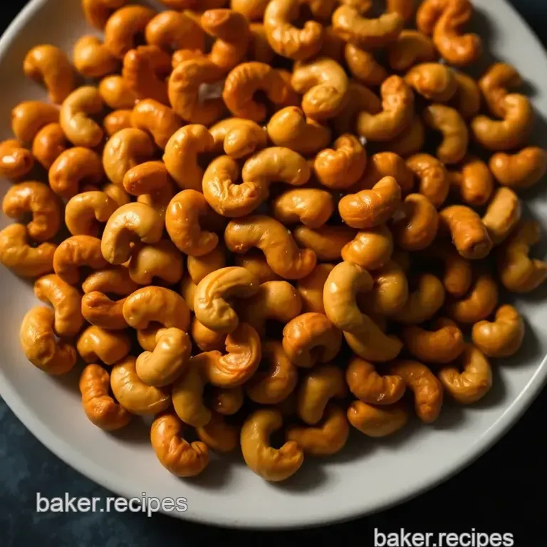 Sweet & Crunchy Honey Roasted Cashews presentation