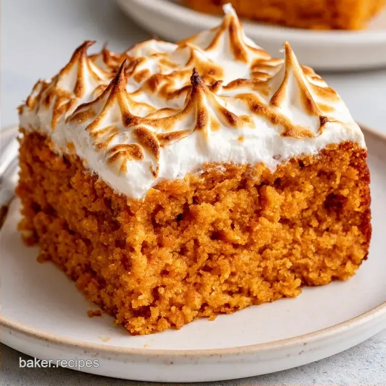 Spiced Sweet Potato Cake Marshmallow Frosting