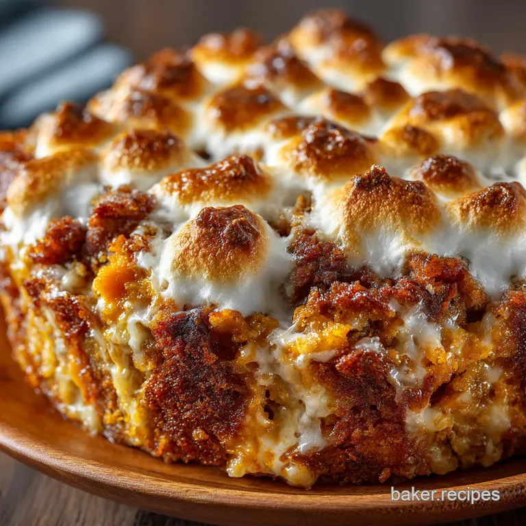 Sweet Potato Casserole with Toasted Marshmallow Meringue