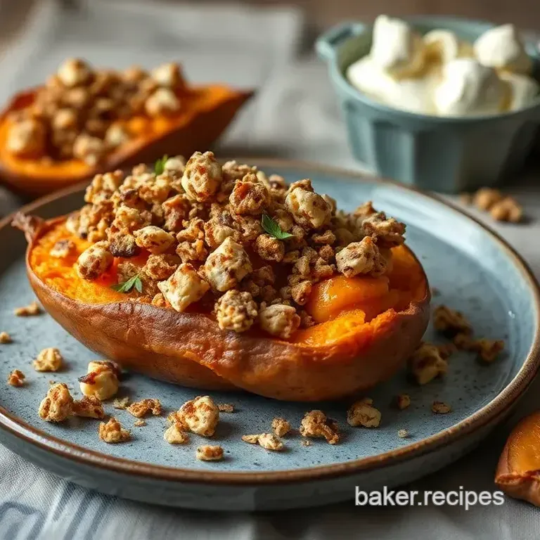 Bake Sweet Potato Delight with Crunchy Topping
