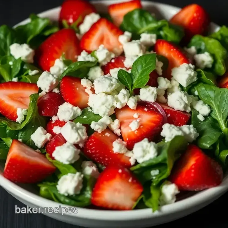 Sweet & Savory Strawberry Feta Salad with Balsamic Glaze