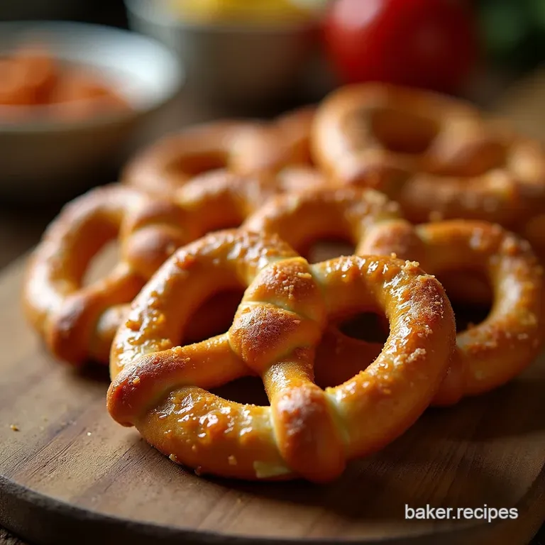 The Pucker Up Buttercup Sweet Spicy Glazed Pretzels presentation