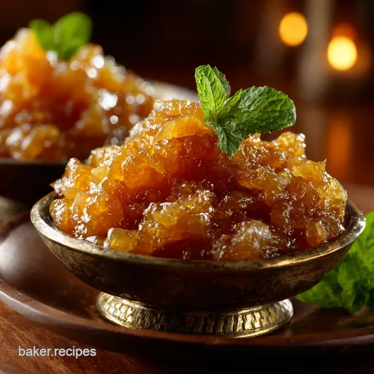 Sunshine in a Jar Tangy Cantaloupe and Ginger Chutney presentation