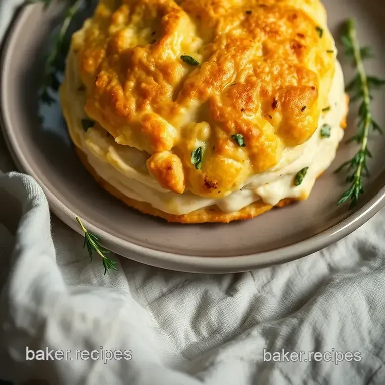 Tender Chicken Biscuits with Herb Butter presentation