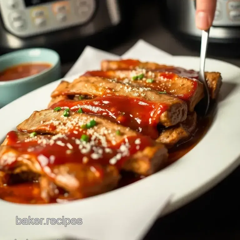 Tender Instant Pot Spare Ribs presentation