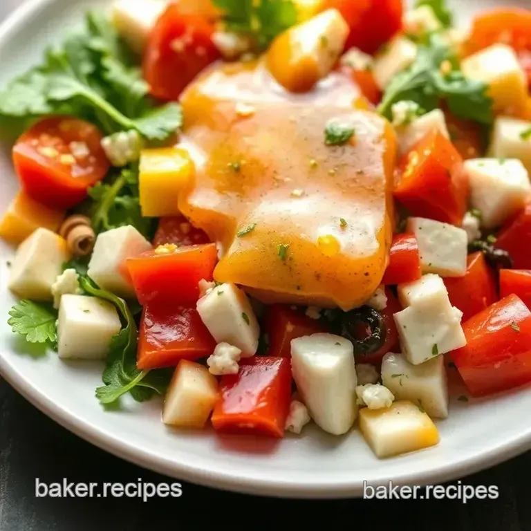 The Authentic Greek Salad Dressing presentation