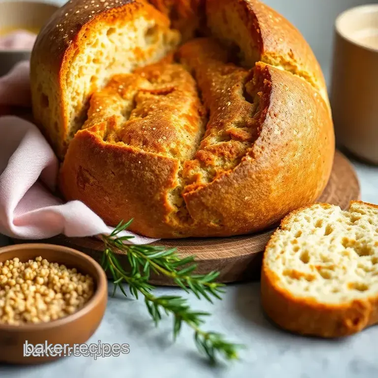 Easy No-Knead Bread: Deliciously Crusty Artisan Loaf presentation