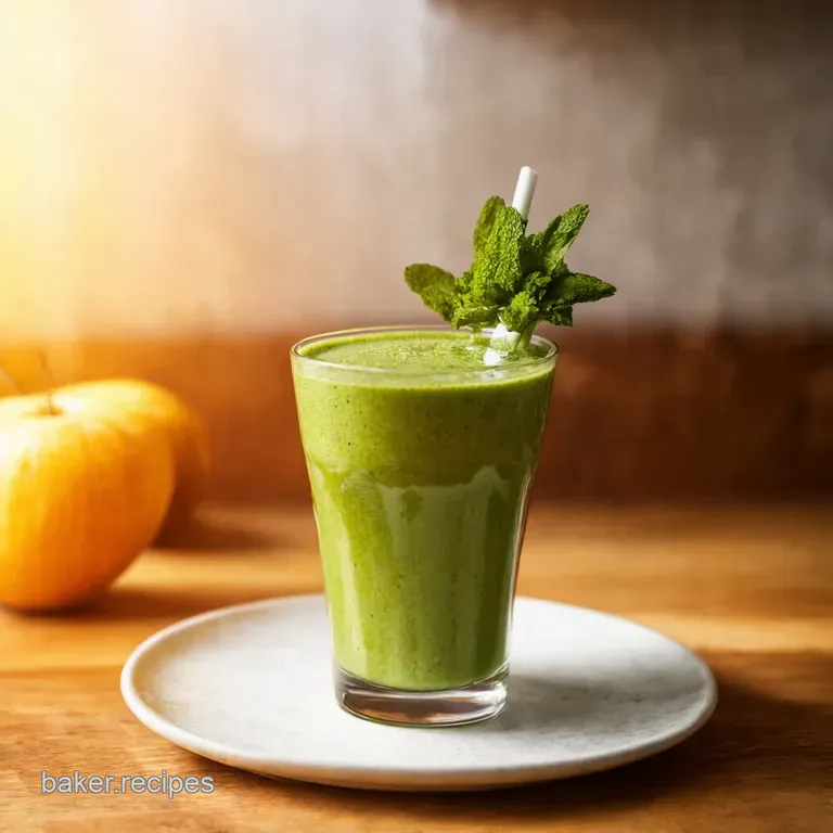 The Get Up and Glow Green Smoothie presentation