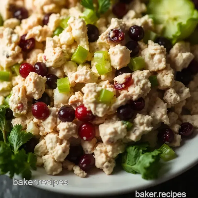The Gobble-Worthy Turkey Salad: Classic Comfort with a Cranberry Zing presentation