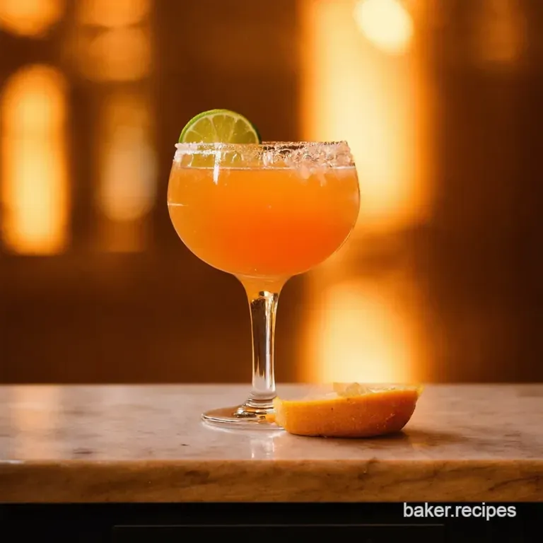 The Italian Sunset Margarita presentation