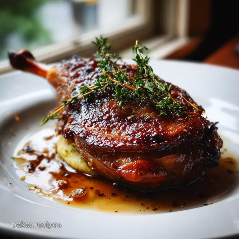 The Managed Masterpiece Perfectly Slowcooked Duck Leg Confit presentation
