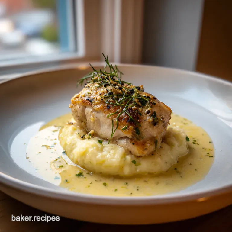 The Managed Meal Sous Vide Chicken with Parsnip Puree and Tarragon Jus