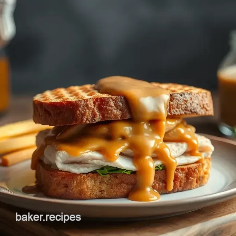 Grilled Turkey Sandwich with Gravy Drizzle