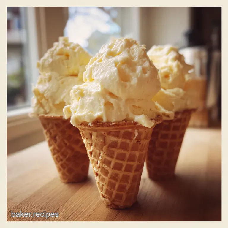 The Nostalgic Vanilla Sponge Cupcake Cones presentation