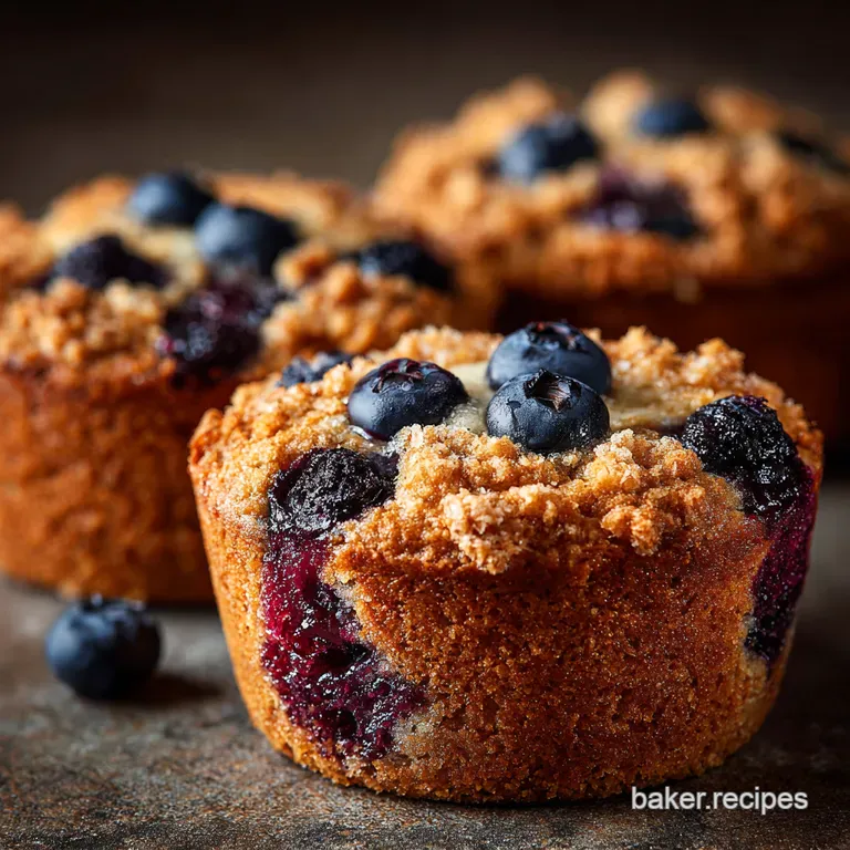 The Perfect Rise Hearty Blueberry Bran Muffins presentation