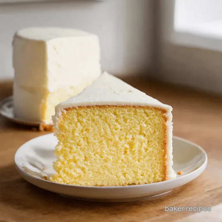 The Quintessential Homemade Vanilla Cake presentation