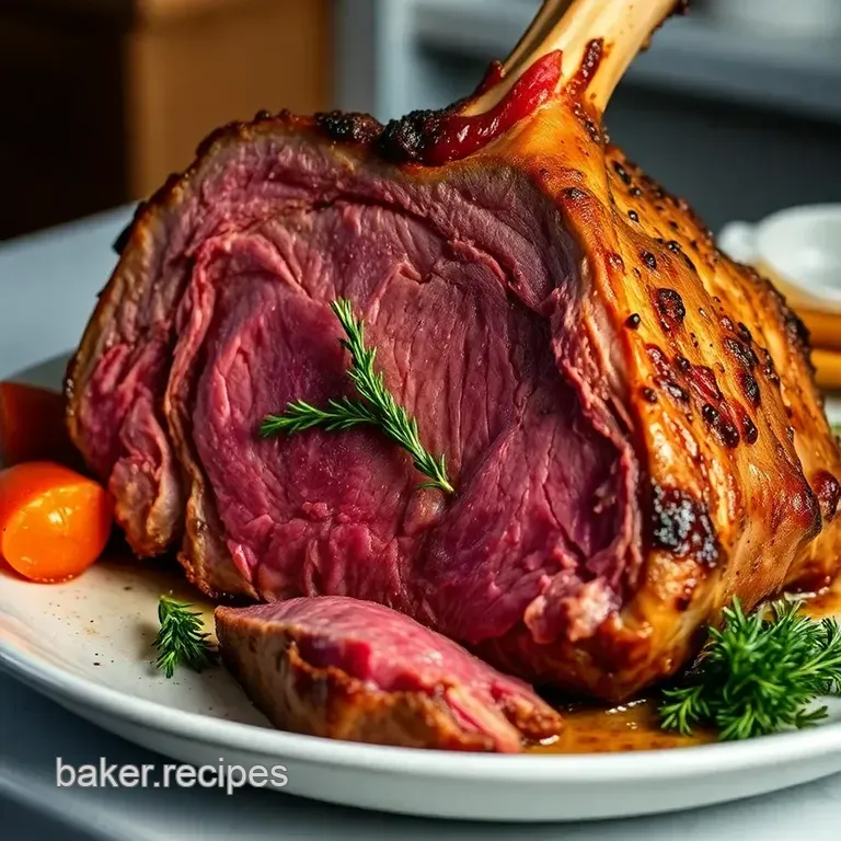 The Quintessential Standing Rib Roast presentation