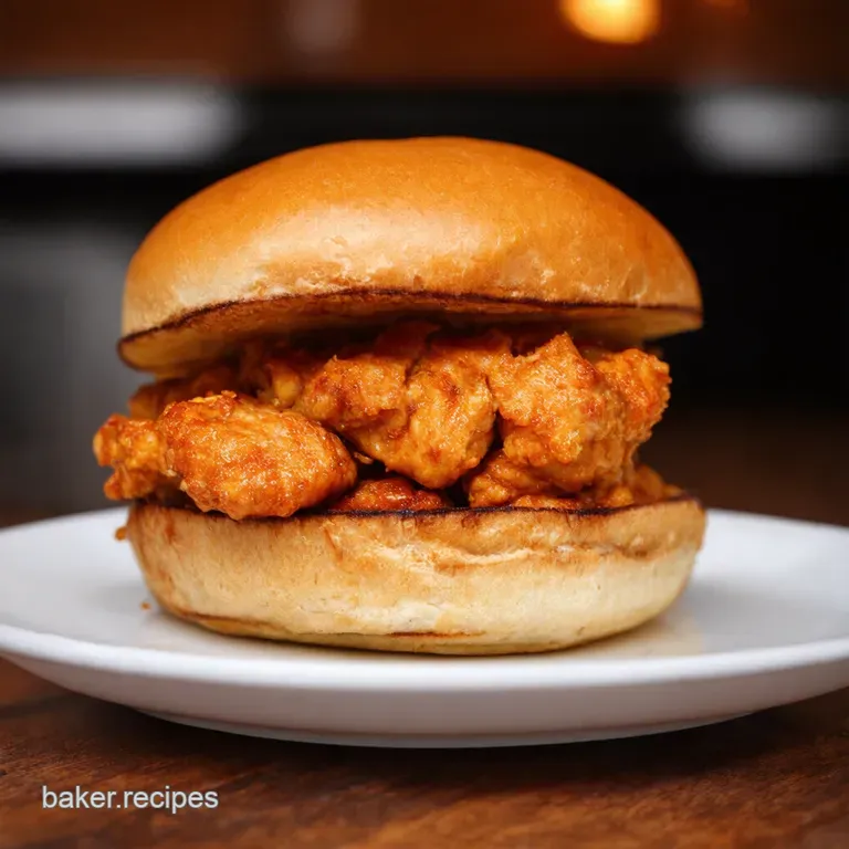 The Srirachahoney Chicken Burger Cluck Yeah presentation