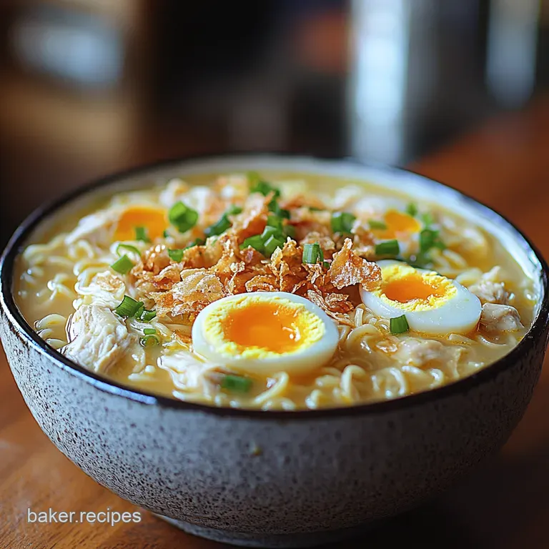 The Sunday Supper Elixir Rich Chicken Golden Egg Noodle Soup presentation