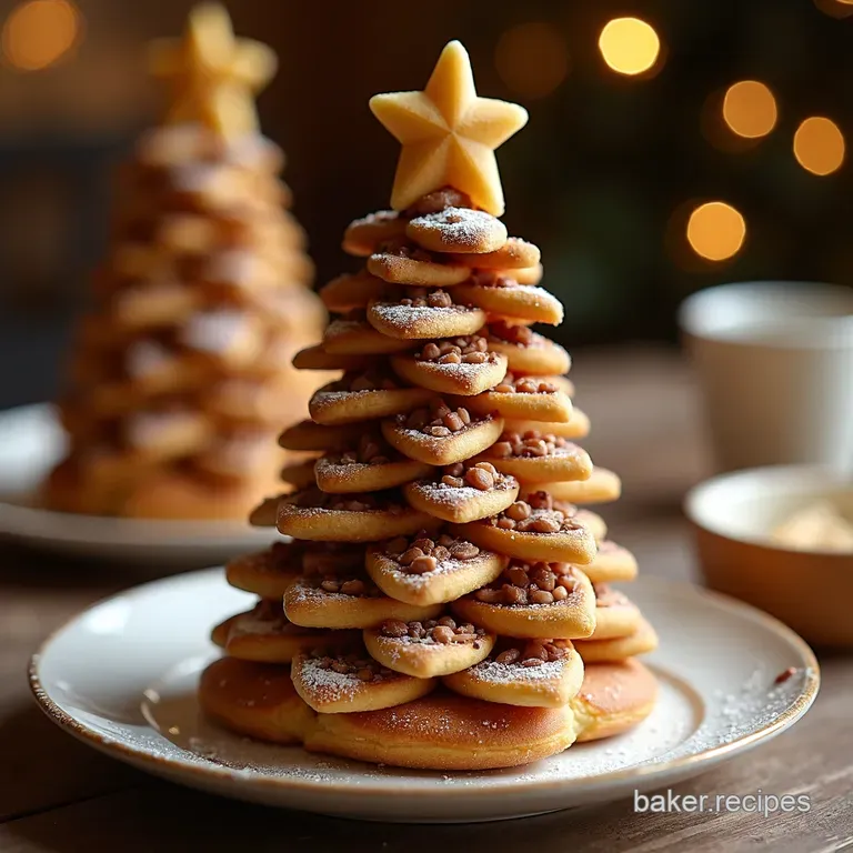 The Twinkling Nutella Puff Pastry Christmas Tree presentation