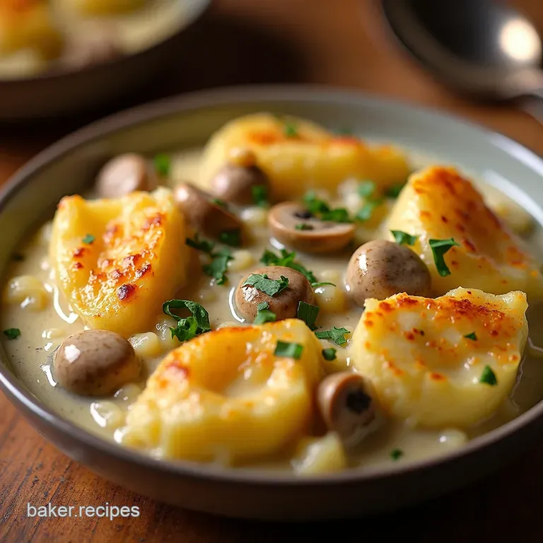 The Ultimate Cheaters Comfort Creamy Scalloped Potatoes Made with Wild Mushroom Soup presentation