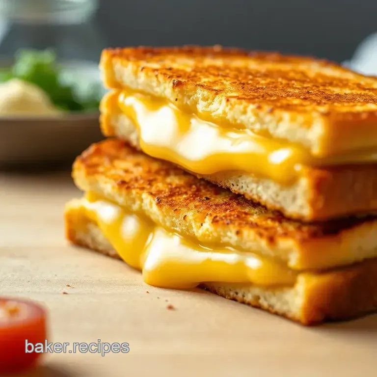 The Ultimate Grilled Cheese: Crispy Gooey Perfection presentation